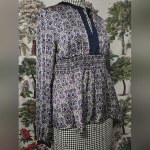 Elegant Paisley Print Women's Top